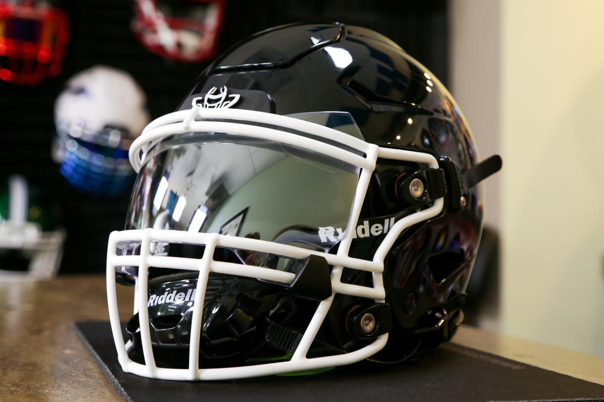 black football helmet paint Custom or Standard Only Service (New Helmets) Continental Athletic Supply around protection while optimizing weight Army Black Knights Riddell Speed