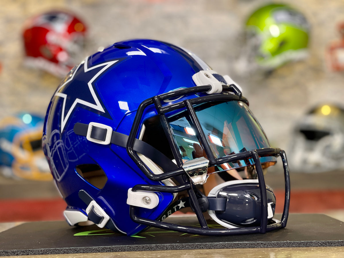 blue football helmet ideas Southern Methodist Mustangs (Alternate 8) Mini T-Mac Sports Release attachments Dallas Cowboys Navy and Blue