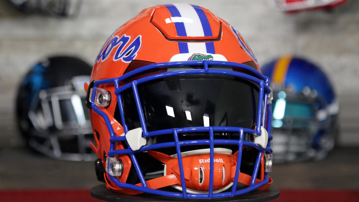 florida gators speedflex helmet Riddell NCAA Riddell Full Size Authentic Speed Flex SP face mask Florida Gators Blue Riddell SpeedFlex
