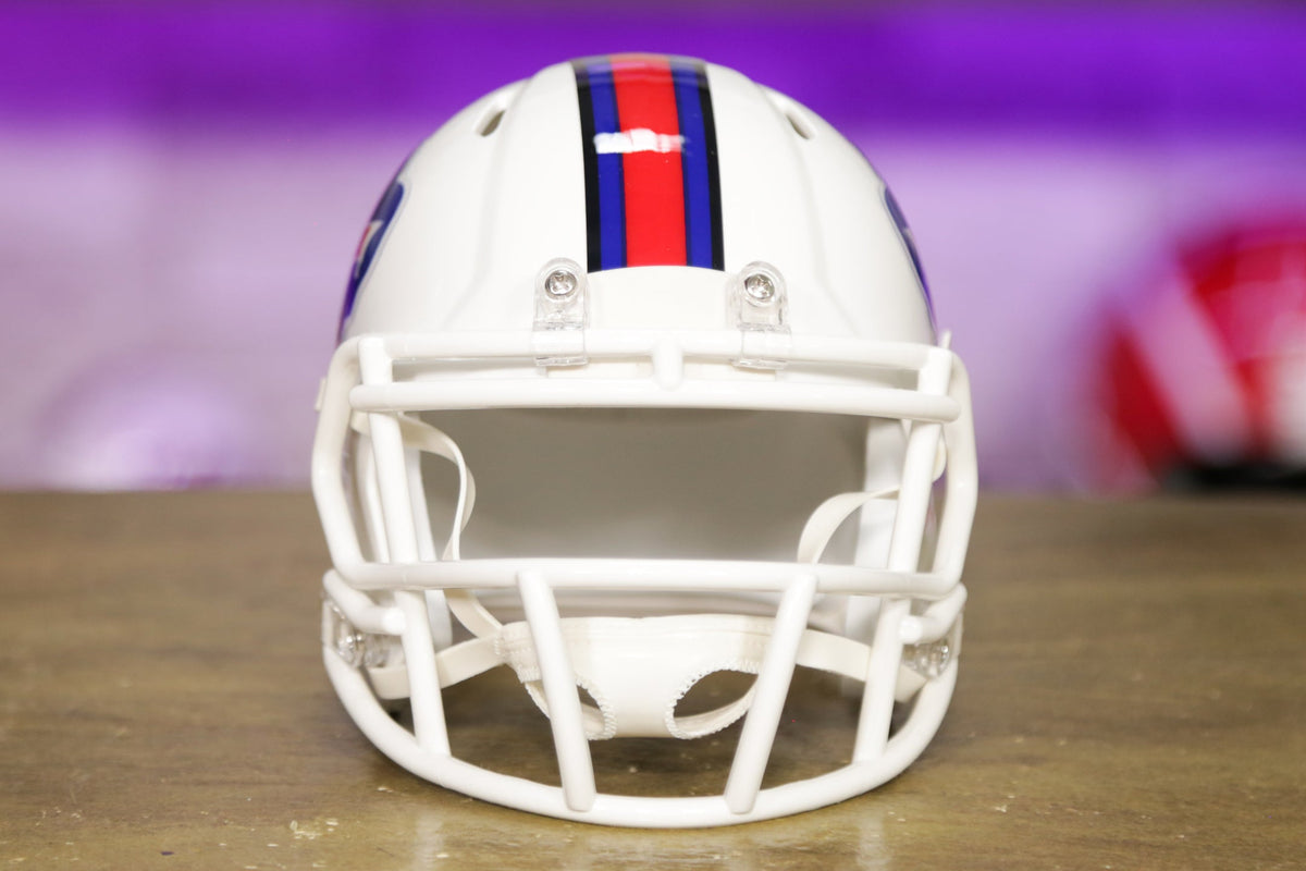 1964 toy football helmet buffalo bills Buffalo Bills Riddell Speed Mini Helmet – Green Gridiron, Inc