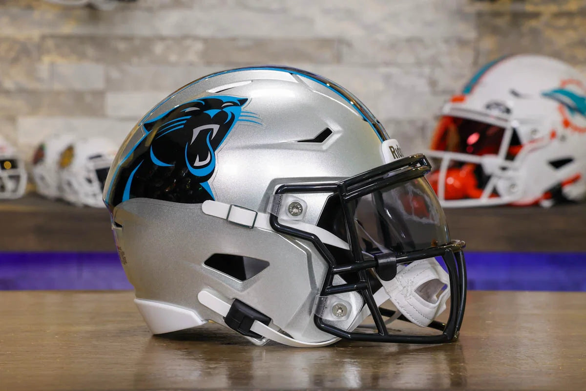 Carolina Panthers Riddell SpeedFlex Mid-Size Helmet – Green