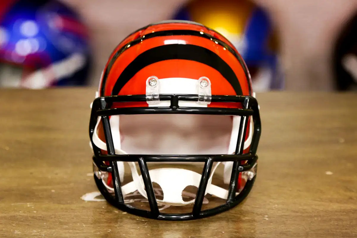 bengals kids football helmet Cincinnati Bengals Riddell Speed Mini Helmet – Green Gridiron, Inc