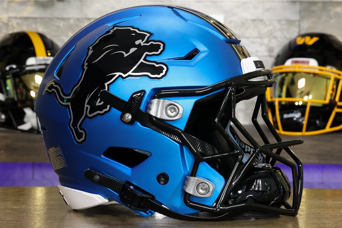 Detroit Lions Full Size Speed Replica Football Helmet - 2024 On-Field Alternate Design, Riddell