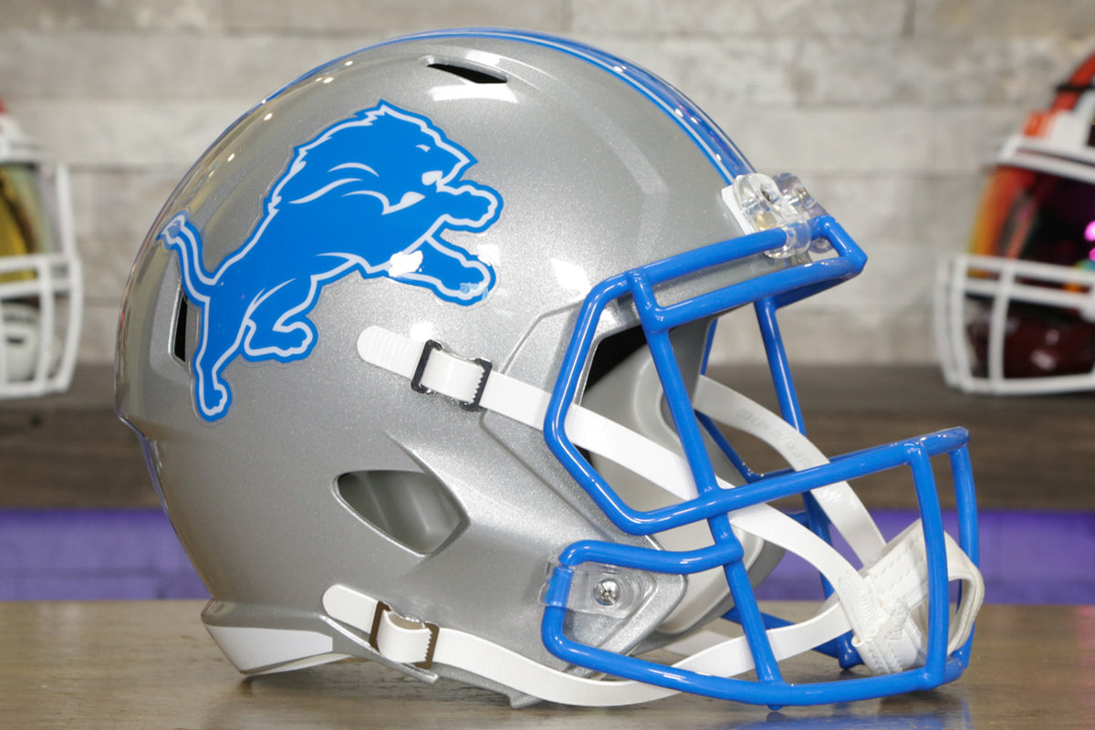 Lions Helmet Full Size Detroit Lions Riddell Speed Mini Helmet