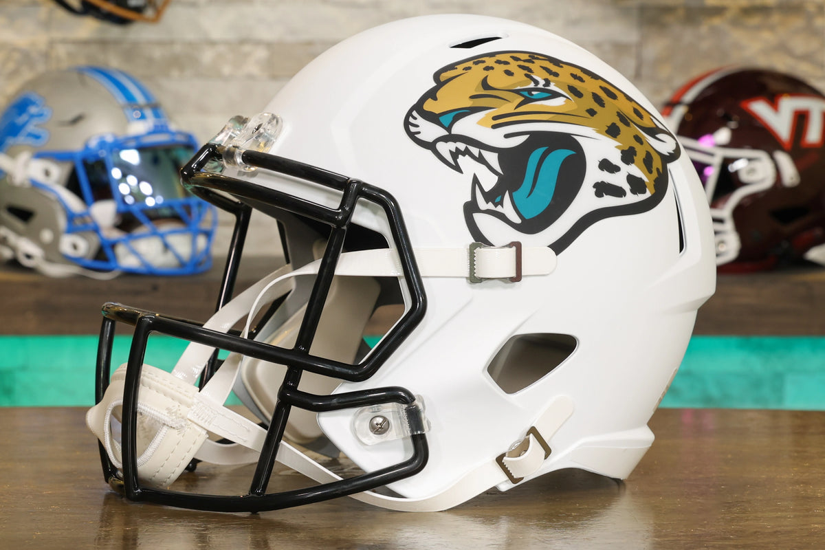 Casco Decoración Equipo Casco Réplica Jacksonville Jaguars Riddell - Talla  Única Para Exhibición Riddell Réplica Exhibición, image size:1200x800