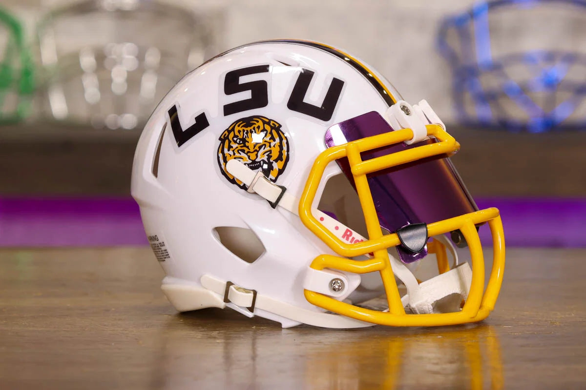 childrens lsu football helmet LSU Tigers Riddell Speed Mini Helmet