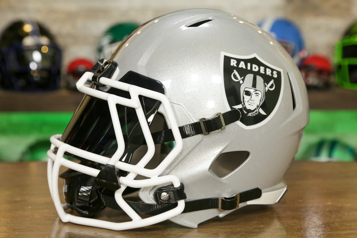 Custom Raiders Helmet Charles Woodson 3d Bumper Football Helmet Full Size Custom Raiders Custom Raiders Helmet Charles Woodson 3d Bumper Football Helmet Full Size Custom Raiders