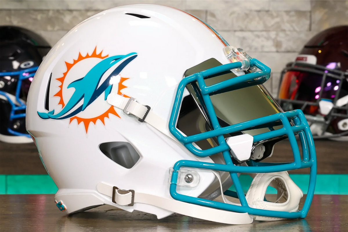 Riddell Miami Dolphins Casque Pocket Pro Speed 2018 – Mini Replica 5,1 Cm – Collection Officielle NFL