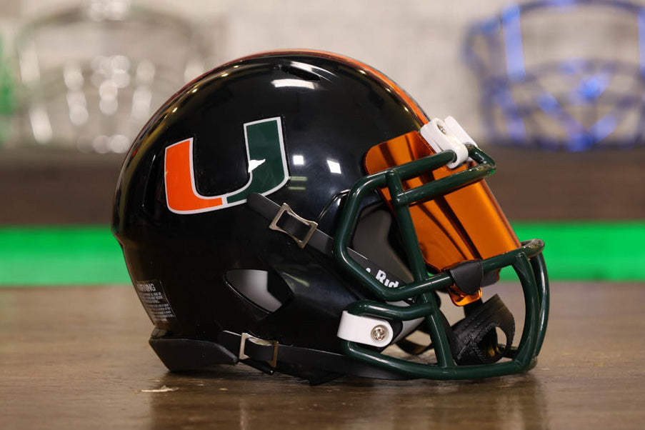 calmini football helmets Miami Hurricanes Riddell Speed Mini Helmet