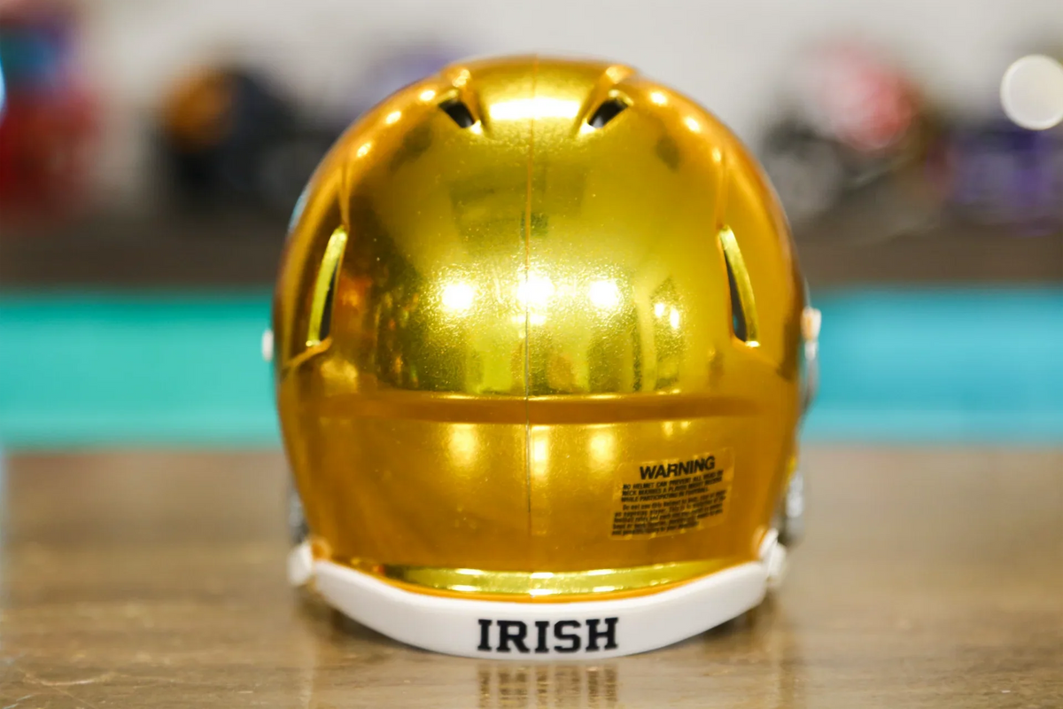 child's notre dame football helmet Notre Dame Fighting Irish Riddell Speed Mini Helmet