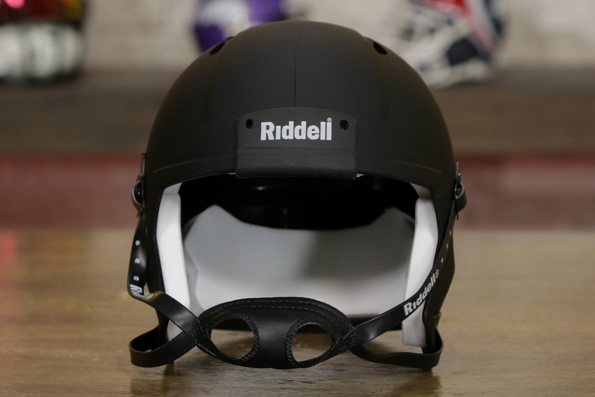 flat black football helmet Riddell Speed Blank Mini Helmet Shell