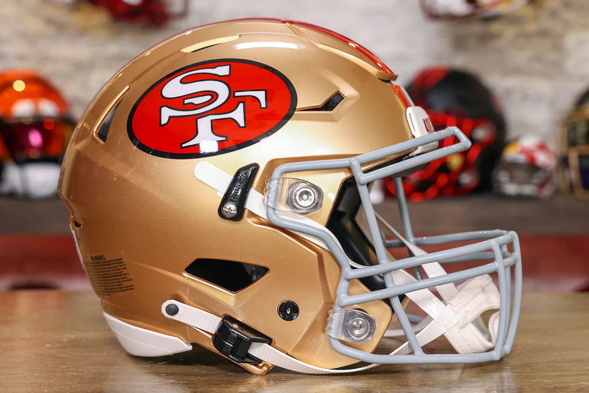 classic 1964 football helmet San Francisco 49ers Riddell Speed Mini SP face mask Helmets of the Washington Redskins