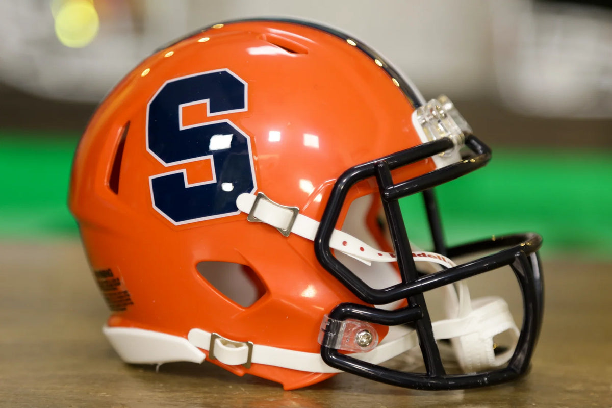 Syracuse Orange Riddell Speed Mini Helmet – Green Gridiron, Inc. Syracuse Orange Riddell Speed Mini Helmet – Green Gridiron, Inc.