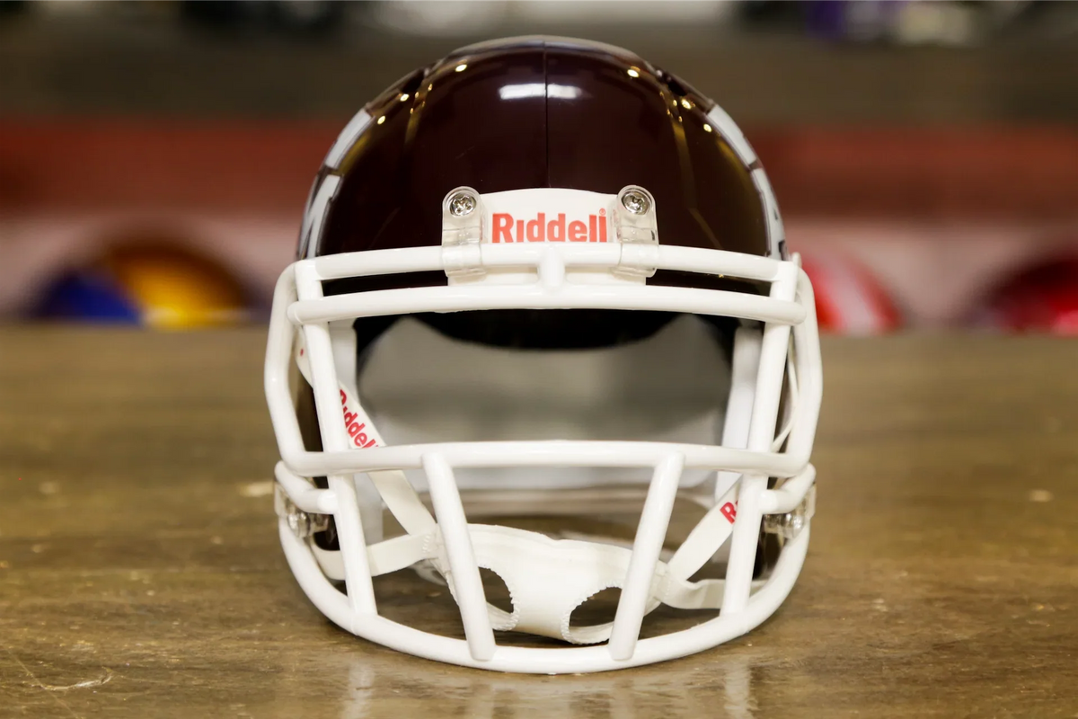egg football helmets Texas A&M Aggies Riddell Speed Mini Helmet – Green Gridiron, Inc