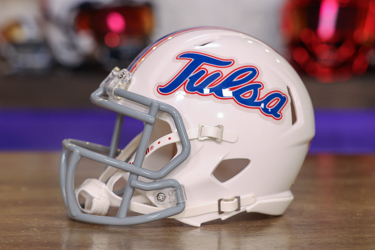 Tulsa Golden Hurricane Riddell Speed Mini Helmet White Green
