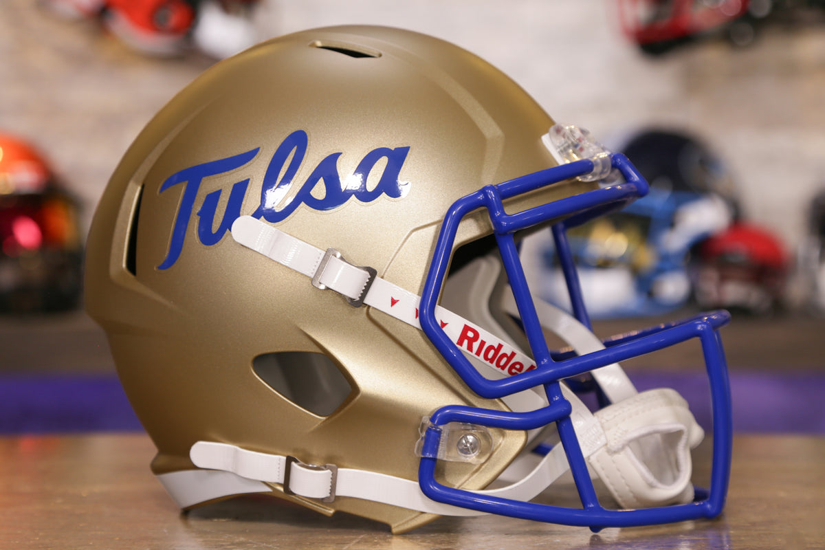 Tulsa Golden Hurricane Riddell Speed Display Helmet – Green