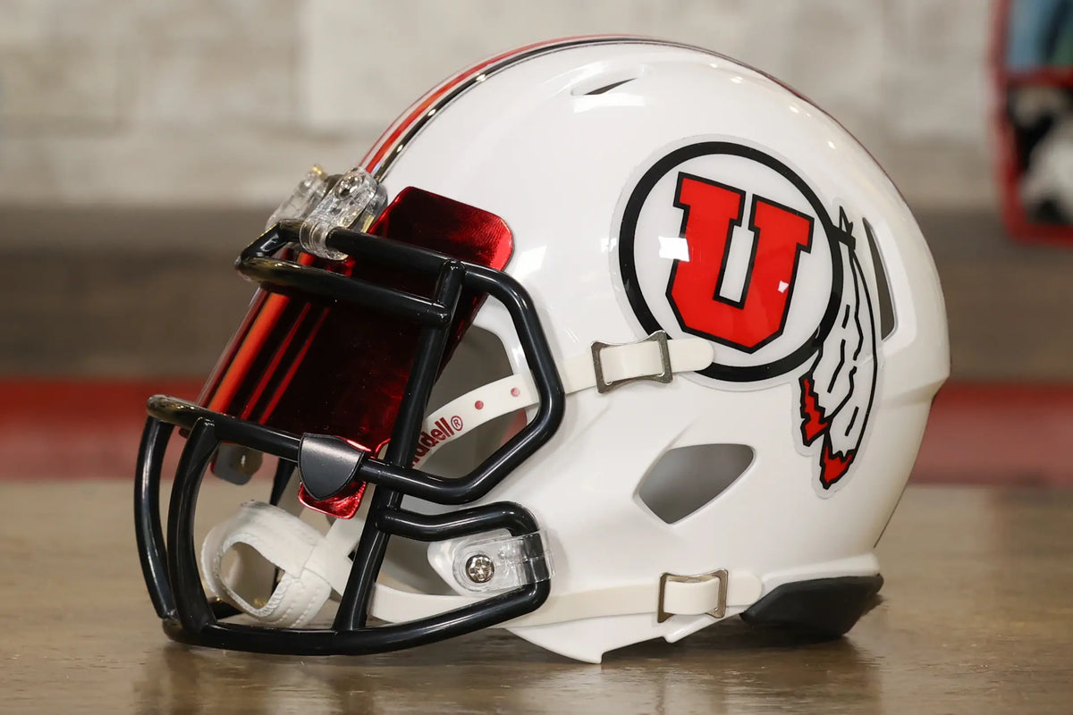 Utah Utes Riddell Speed Mini Helmet – NCAA Licensed Gloss Red Football Collectible