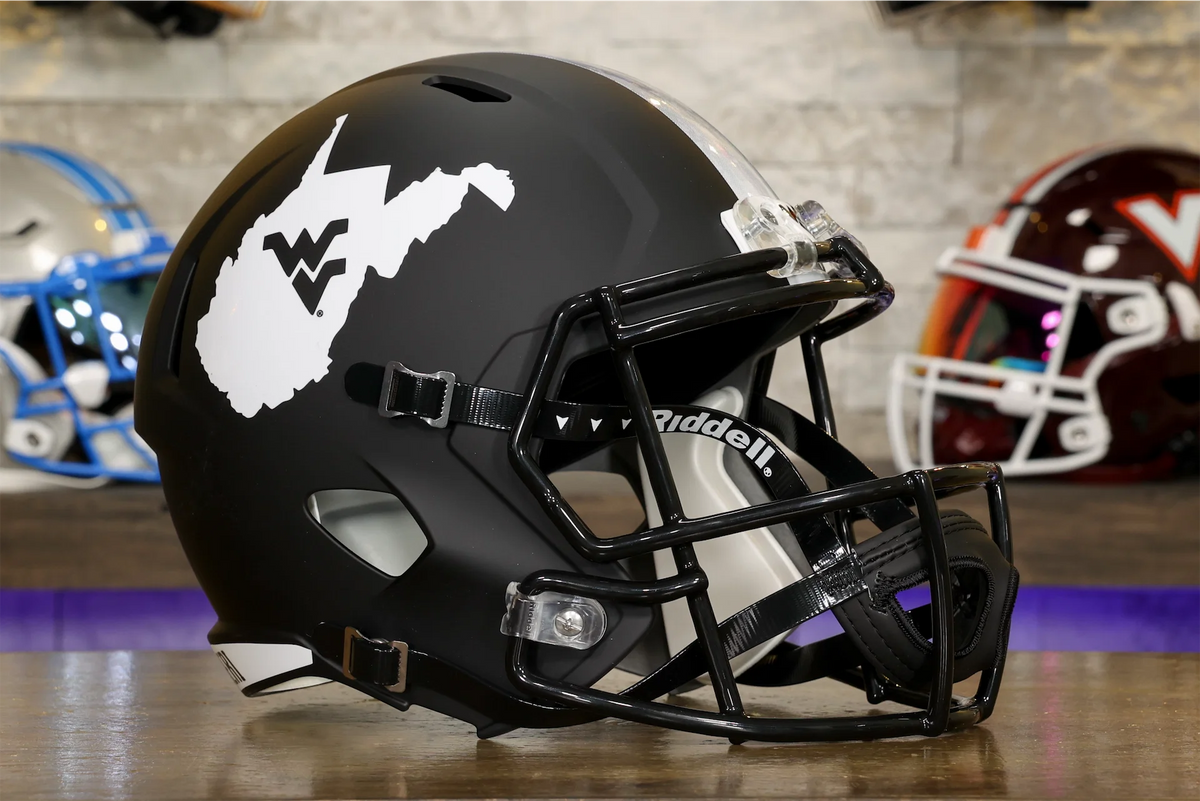 West Virginia Mountaineers Riddell Speed Display Helmet - Coal