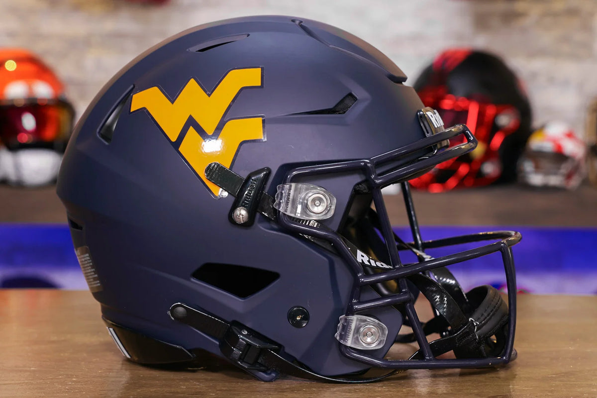 West Virginia Mountaineers Riddell SpeedFlex Helmet - Matte Navy
