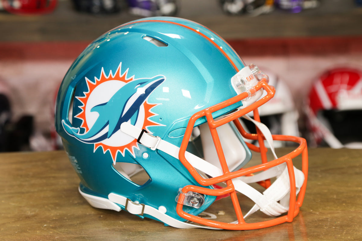 Miami Dolphins Riddell Speed Authentic Helmet - Flash – Green Gridiron, Inc.