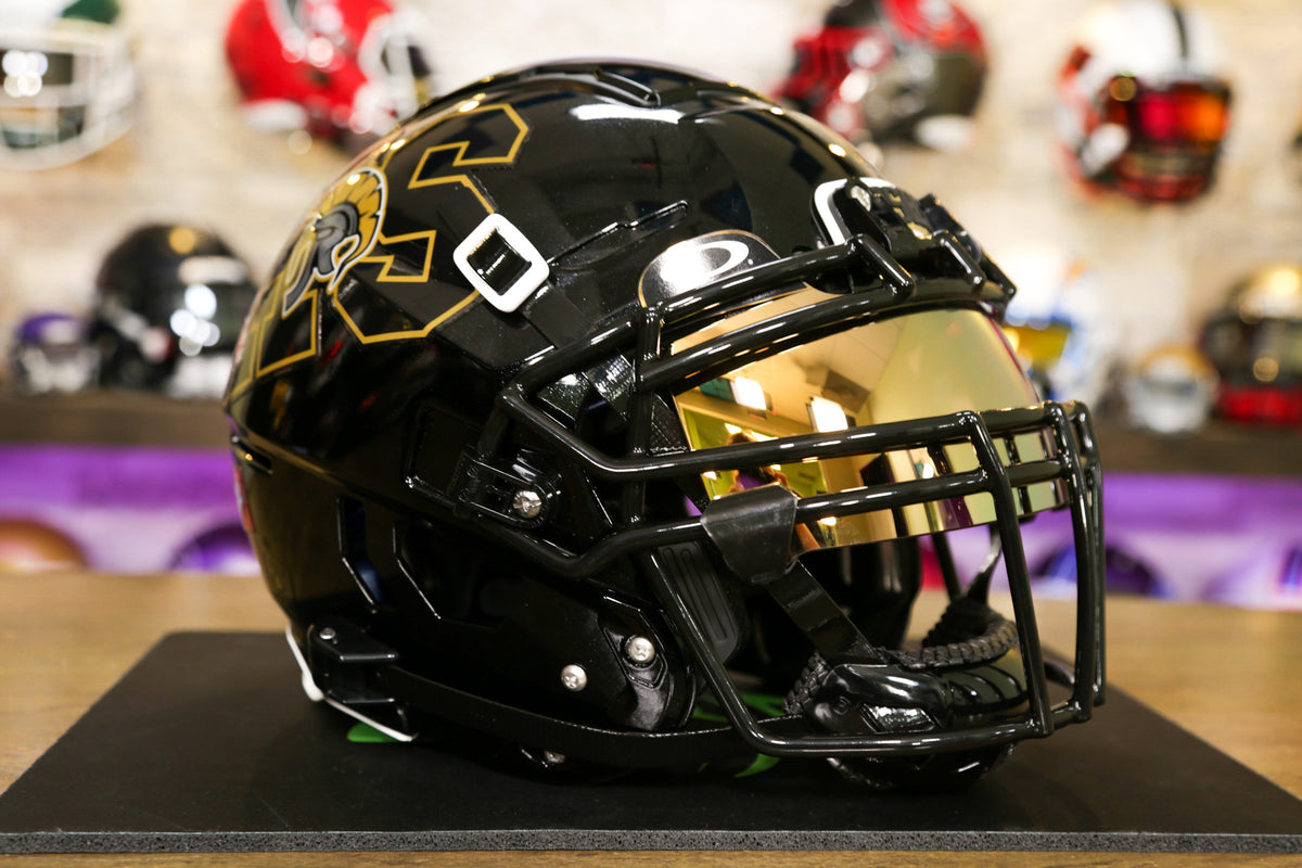 Schutt Facemask Schutt Sports F7-F5 Varsity Facemask For F7 Football Helmets - Gold, EGOP-NB-VC, Raised Brow Design Raised Brow Design Football Facemask Schutt Facemask Schutt Sports F7-F5 Varsity Facemask For F7 Football Helmets - Gold, EGOP-NB-VC, Raised Brow Design Raised Brow Design Football Facemask
