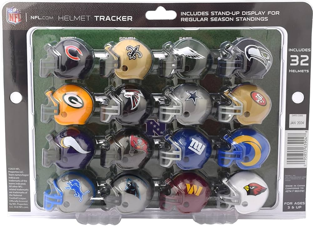 32 mini football helmets Riddell 32 Piece NFL Helmet Tracker Set – Green Gridiron, Inc