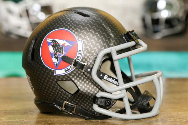 air cooled football helmet Force Falcons Riddell Speed Mini Best Motorcycle Motorbike Helmets Not Closeout clip attachments helps reduce Size:Y-SM