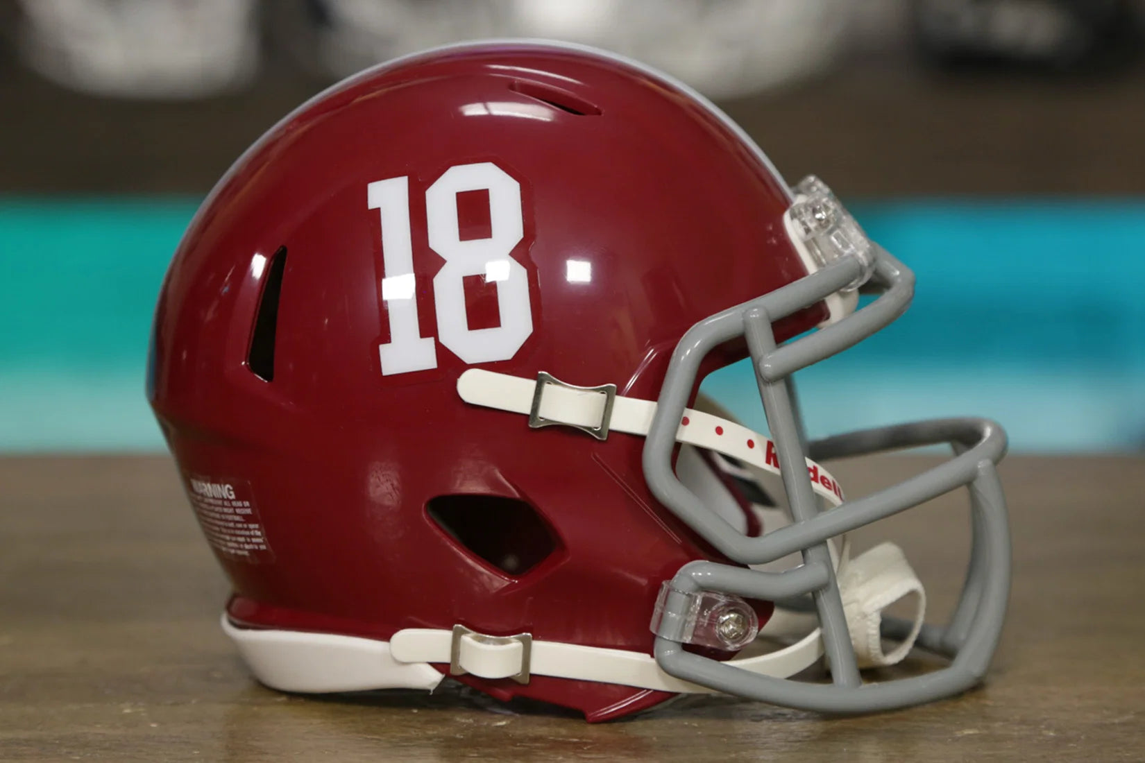 alabama football helmet number 15 Alabama Crimson Tide Mini Speed