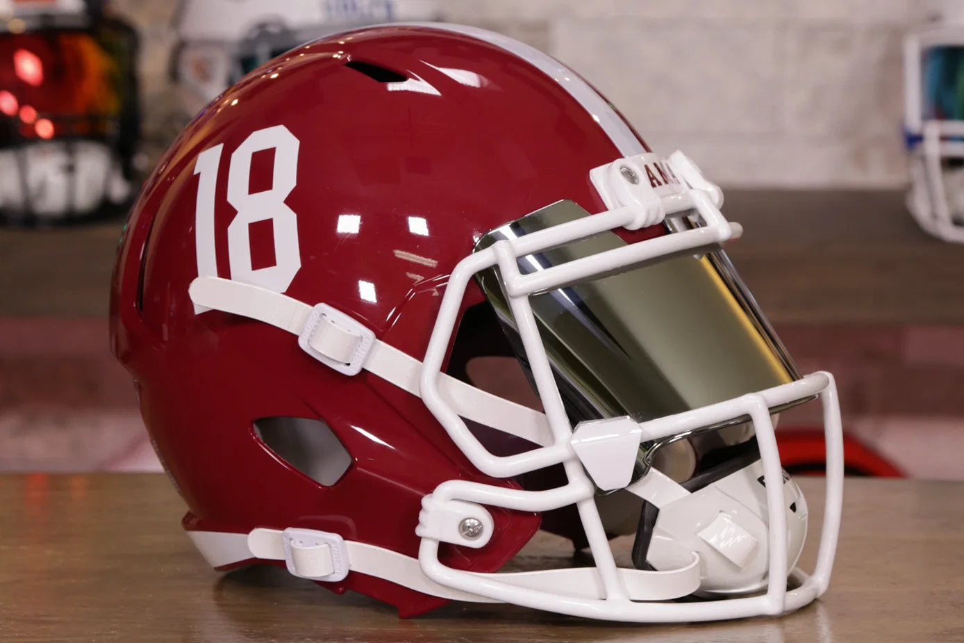 Alabama Crimson Tide Riddell Speed Display Helmet Alabama Crimson Tide Riddell Speed Display Helmet