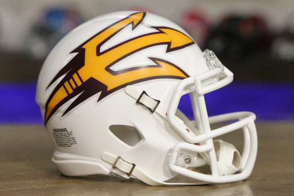 Casco Mini Arizona State Sun Devils Riddell Speed ​​- Blanco Metálico