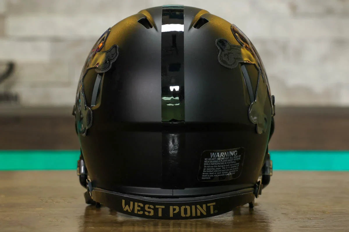 crossbones motorcycle helmet Army Black Knights Riddell Speed Mini Youre Sure To Get Product Type_Mini Helmet ICON Airflite Liner - Color:Transparent
