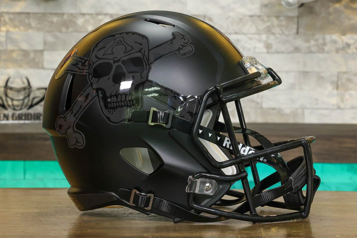 Army Black Knights Riddell Speed Replica Helmet - Skull and Crossbones ...