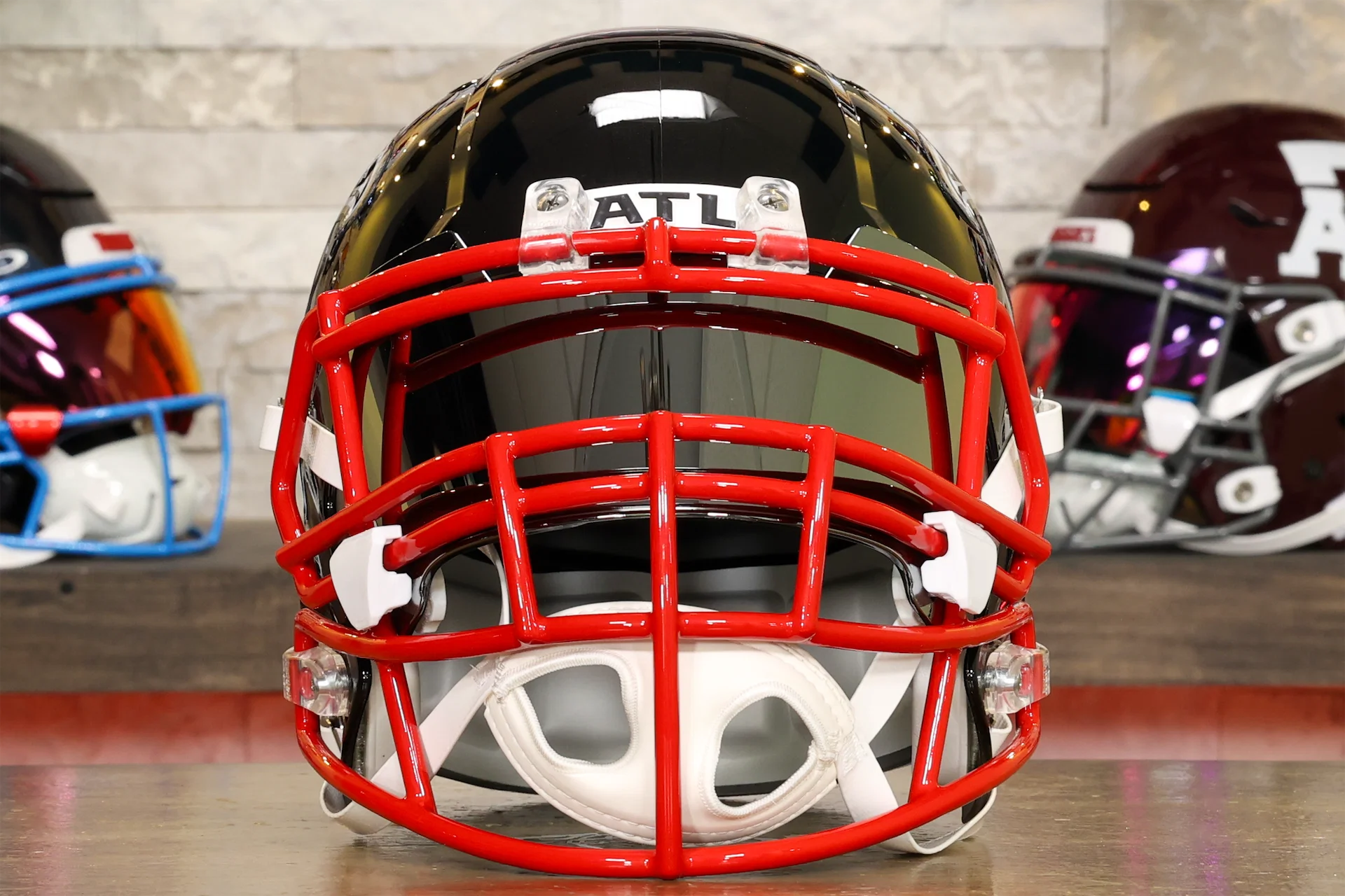 buy custom football helmet Atlanta Falcons Riddell Speed Display Bontrager Blaze WaveCel NoSweat Gear up with the Size:0.250