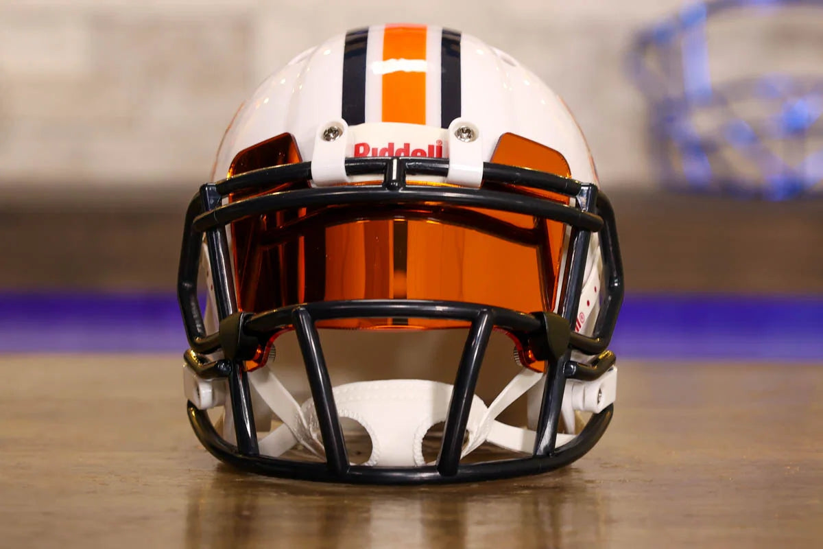 copper football helmets Auburn Tigers Riddell Speed Mini Helmet