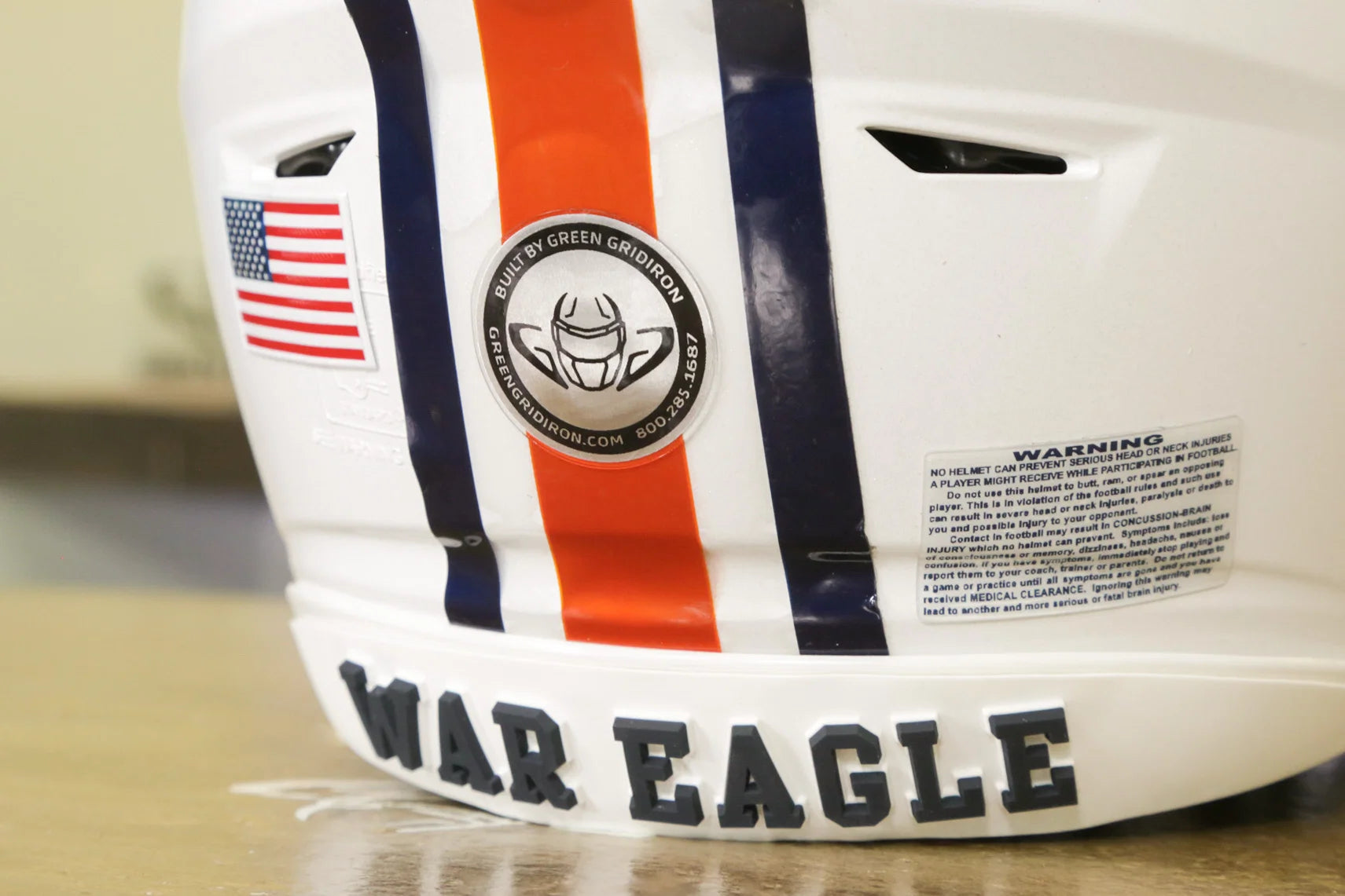 Auburn  Chief sporeling① Auburn Tigers Riddell SpeedFlex Helmet - GG Edition 00461 – Green