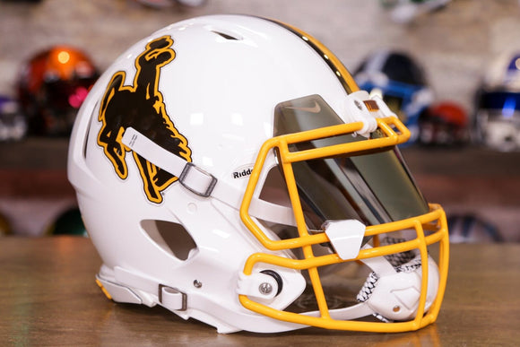 clear football helmet wyoming Wyoming Cowboys Riddell Speed Authentic Helmet