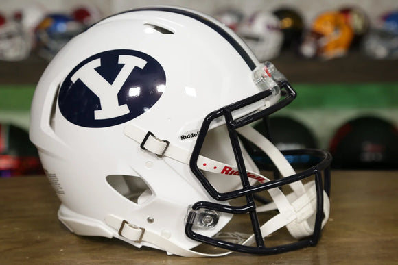 byu chrome football helmets BYU Cougars Riddell Speed Authentic Helmet – Green Gridiron, Inc