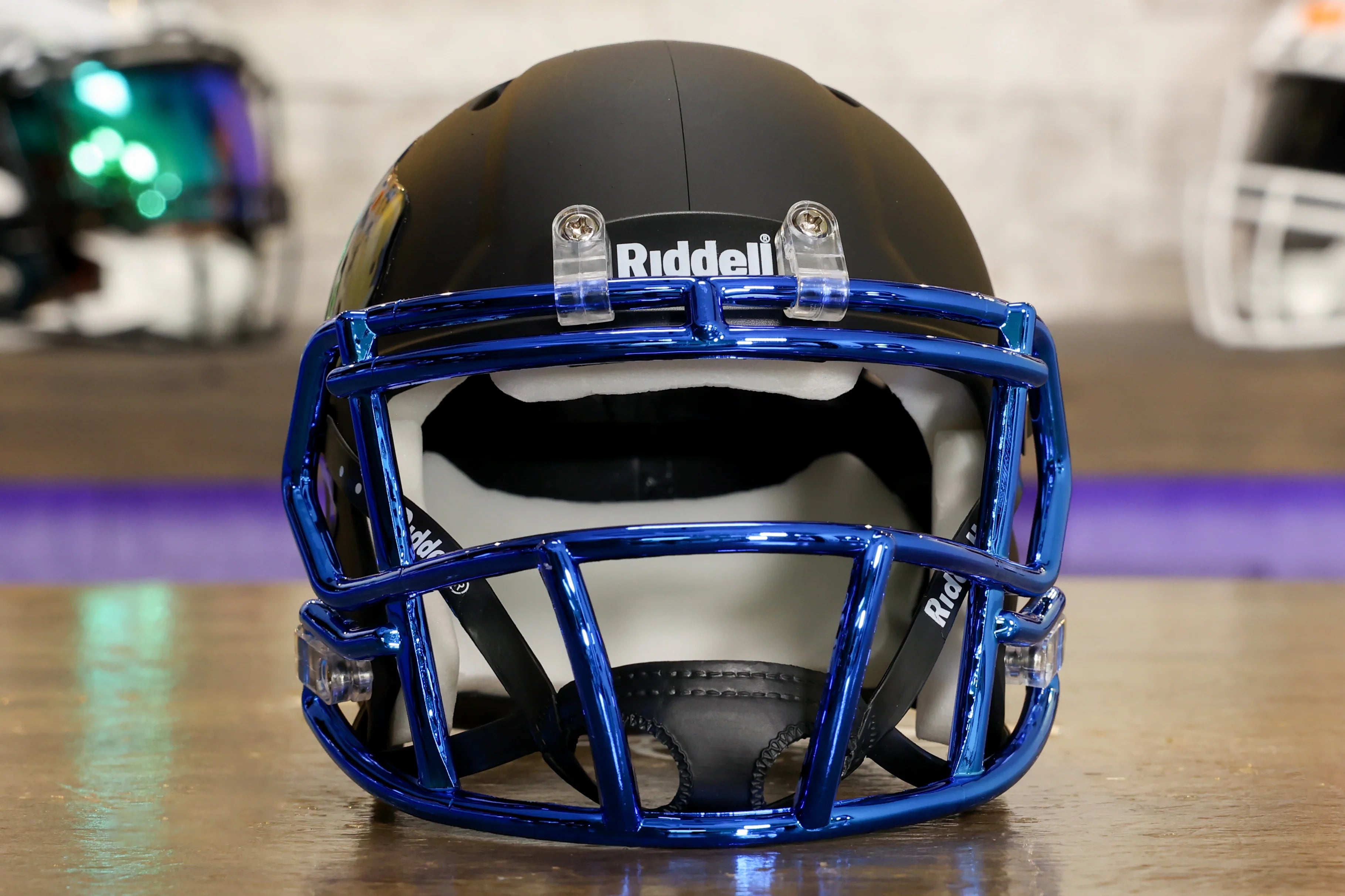 boise state football authentic helmet Boise State Broncos Matte Black Mini Speed