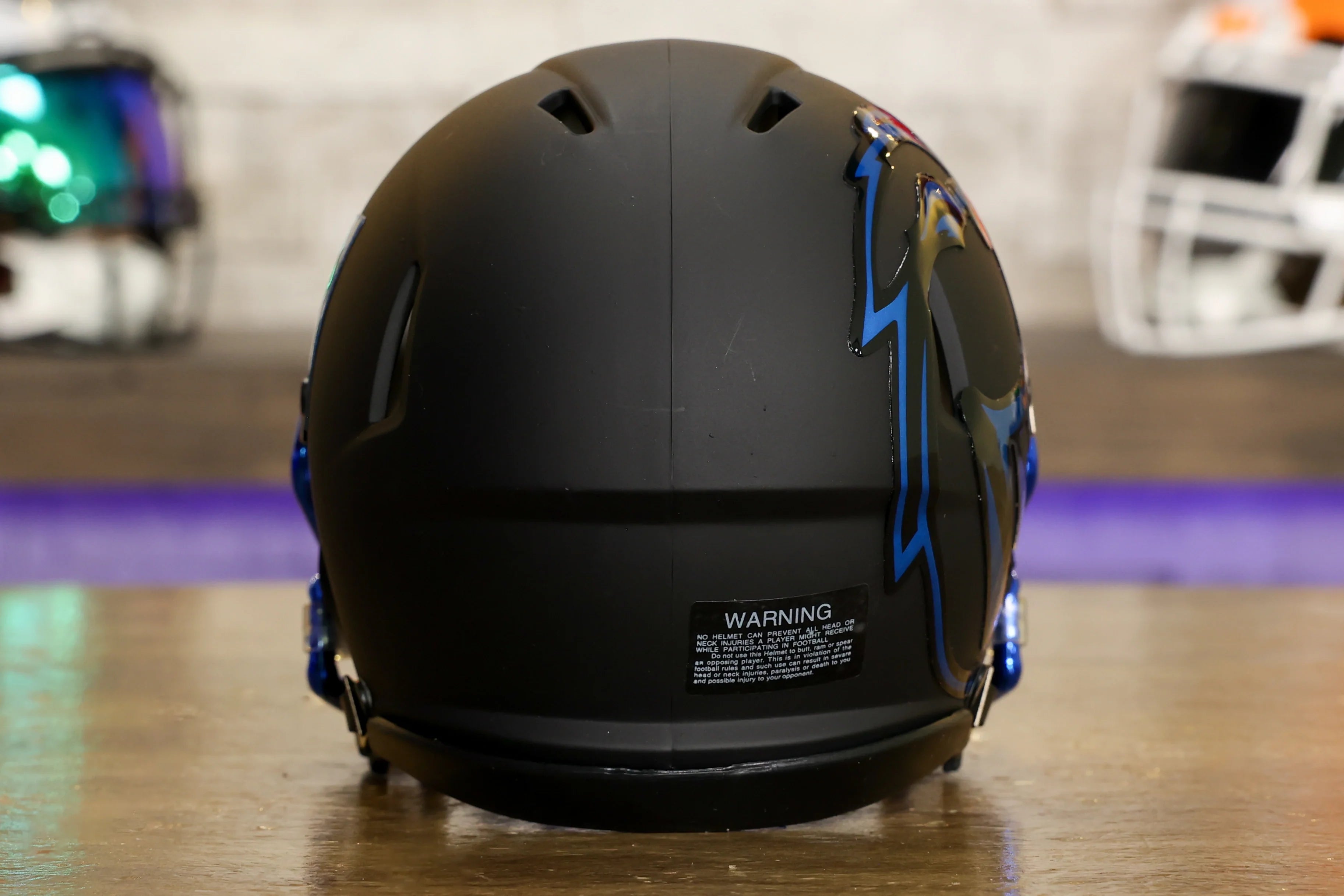 boise state football helmet black Boise State Broncos Matte Black Mini Speed