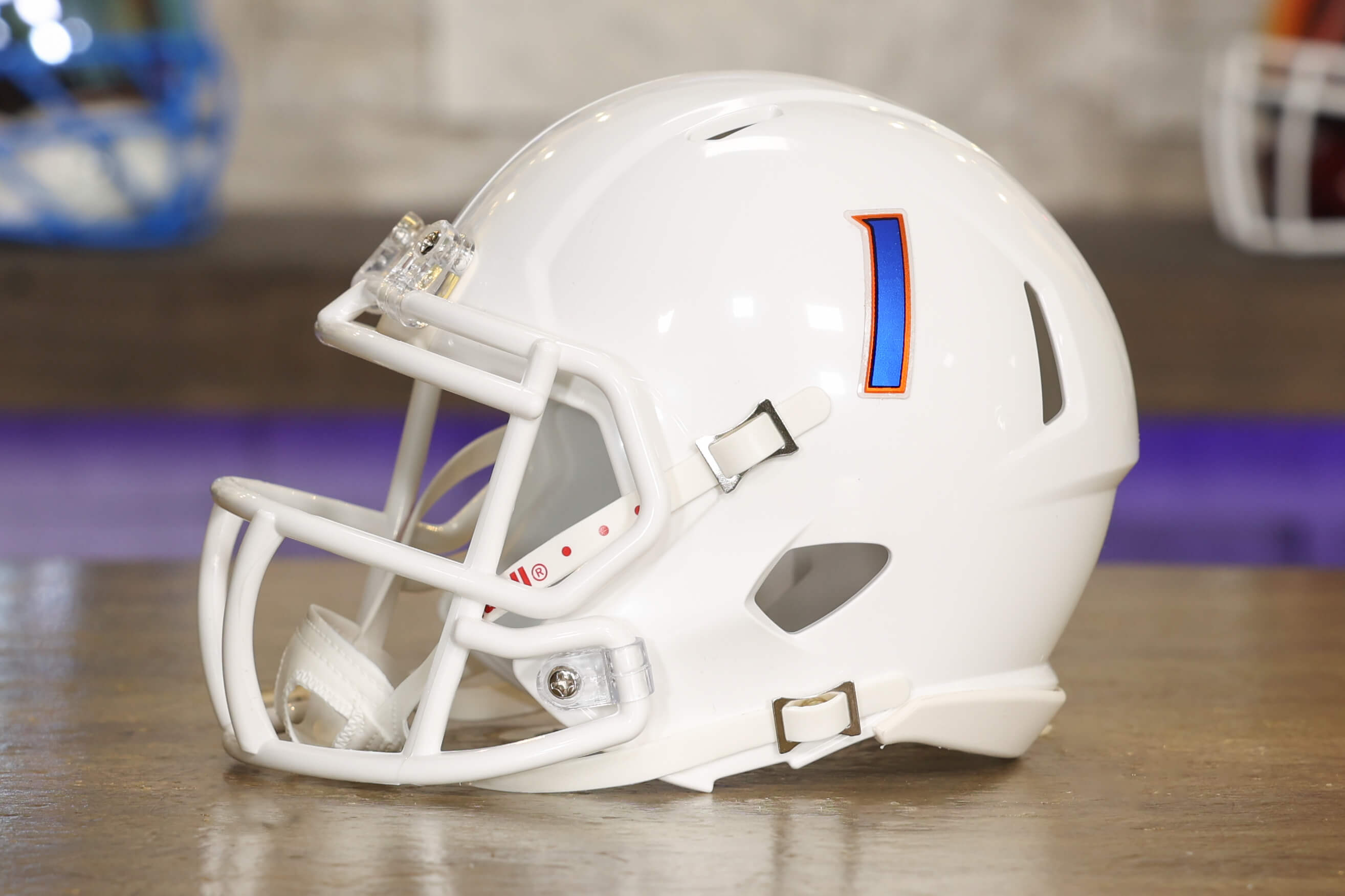 boise state mini football helmet Boise State Broncos White Mini Speed