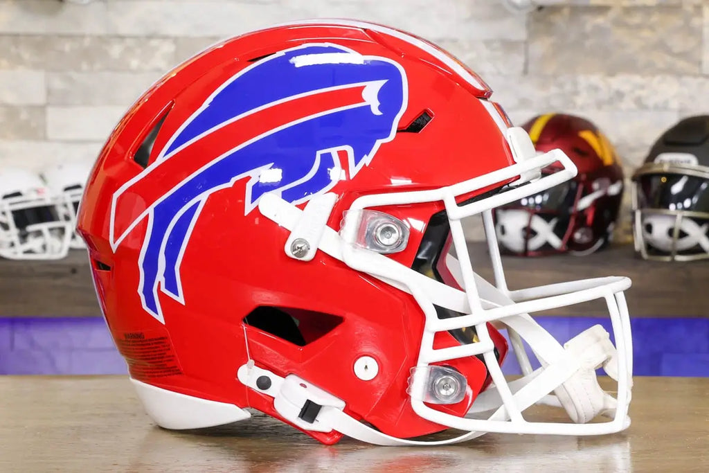 1987 vidor high school football helmet Vintage Game Used 1990s Wichita Falls Coyotes Texas Riddel Restoration Center The Buffalo Bills Riddell SpeedFlex Authentic Helmet is made for the true Bills fan Vidor Pirates HS 1998 &