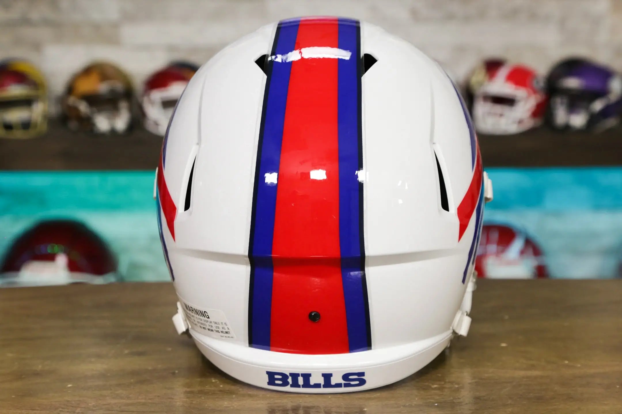 buffelo head motorcycle helmet Buffalo Bills Helmet Riddell Replica Full Size Speed Style