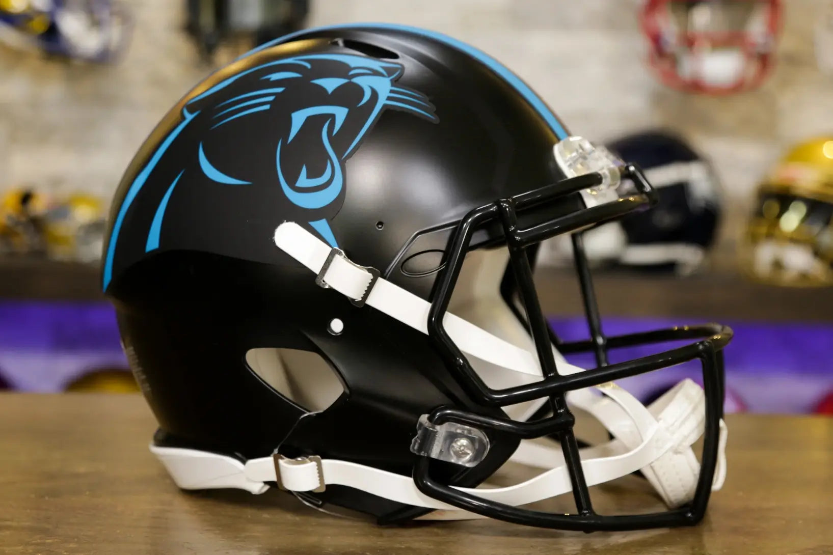 リデル　NFL パンサーズ　ヘルメット リデル NFL ポケットサイズヘルメット パンサーズ│アメフト用品専門店