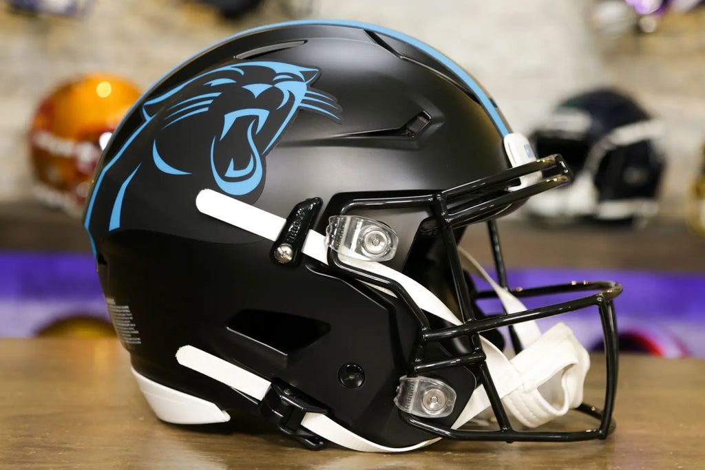 carolina panthers motorcycle helmet Limited Edition, Officially Licensed NFL Stand for Amazon Echo Dot (4th & 5th Generations). Device Sold Separately. : Everything Else The perfect collectible or gift Carolina Panthers On Field Alternate