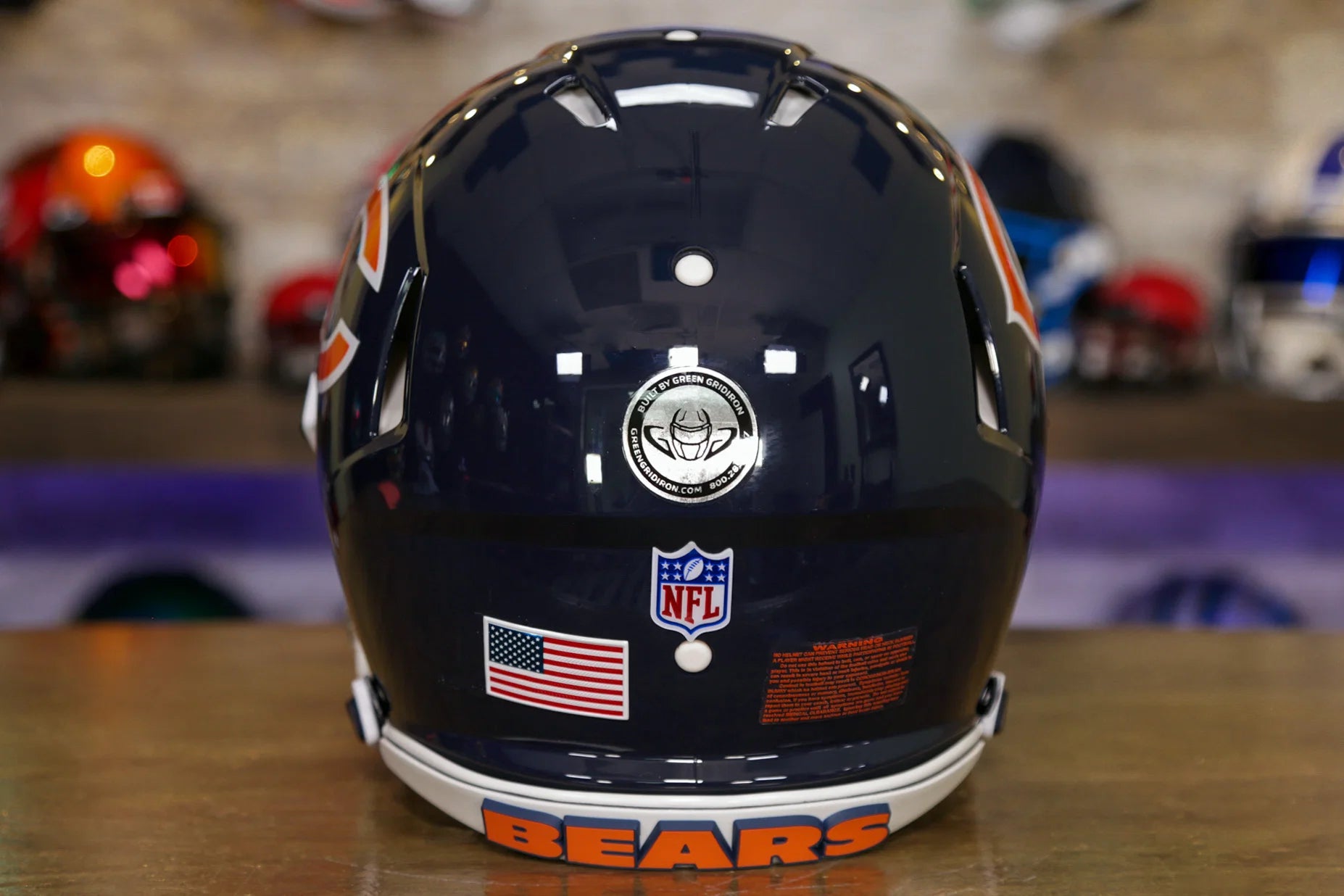 chicago bears full face motorcycle helmet Chicago Bears Riddell Speed Authentic Helmet