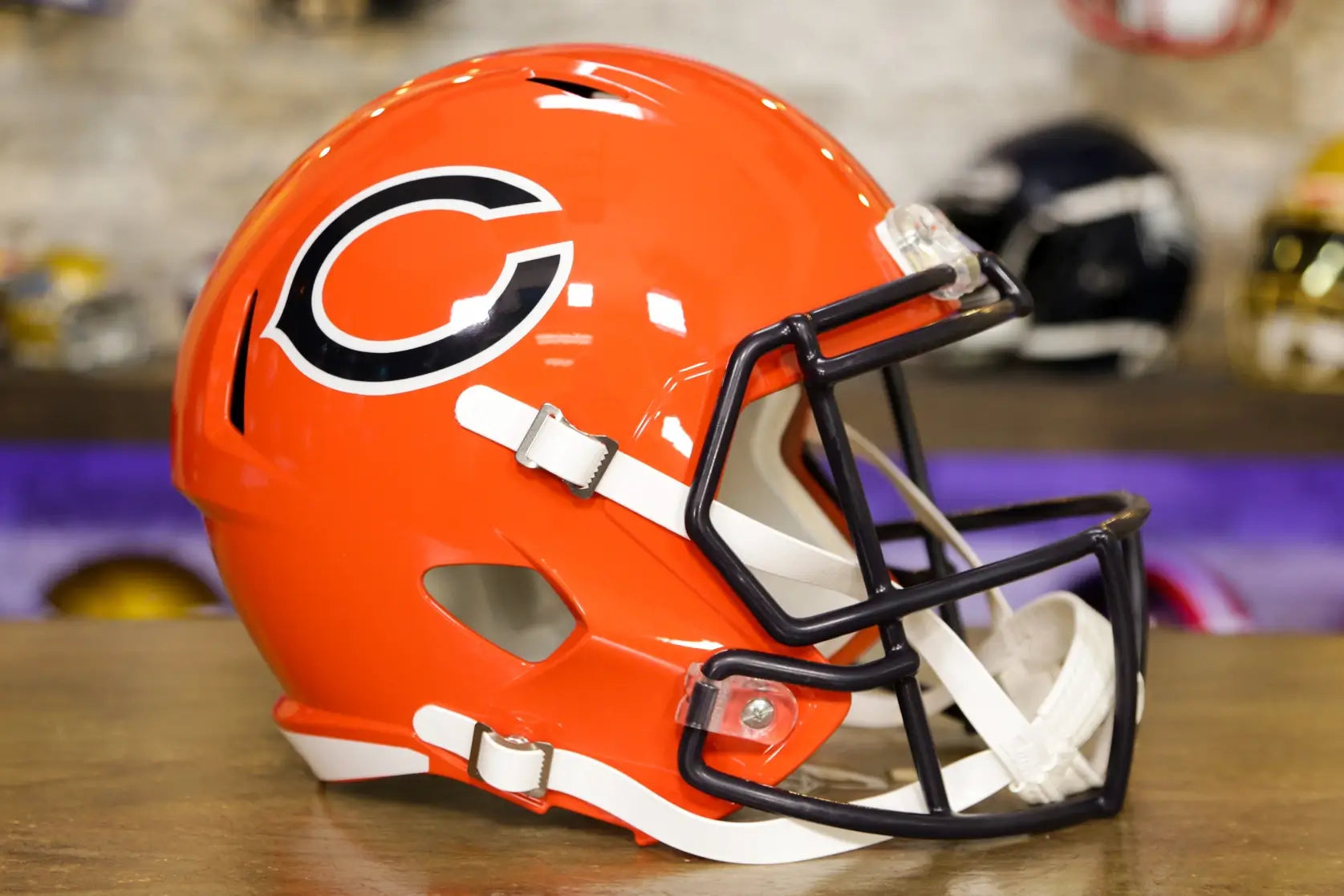 Chicago Bears Riddell Speed Display Helmet - Orange Alternate
