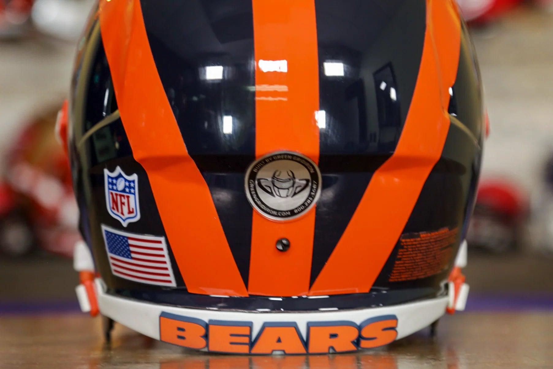 chicago bears motorcycle helmets Salute to Service Mini Speed Size SpeedFlex football helmet is made specifically for fans of the Chicago Bears Chicago Bears Replica BRXLZ Mini