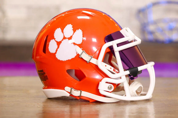 clemson mini football helmet Clemson Tigers Riddell Speed Mini Helmet