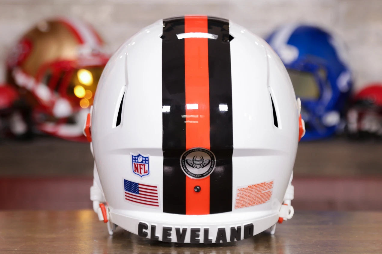 cleveland browns motorcycle helmet Cleveland Browns Riddell Speed Display Helmet