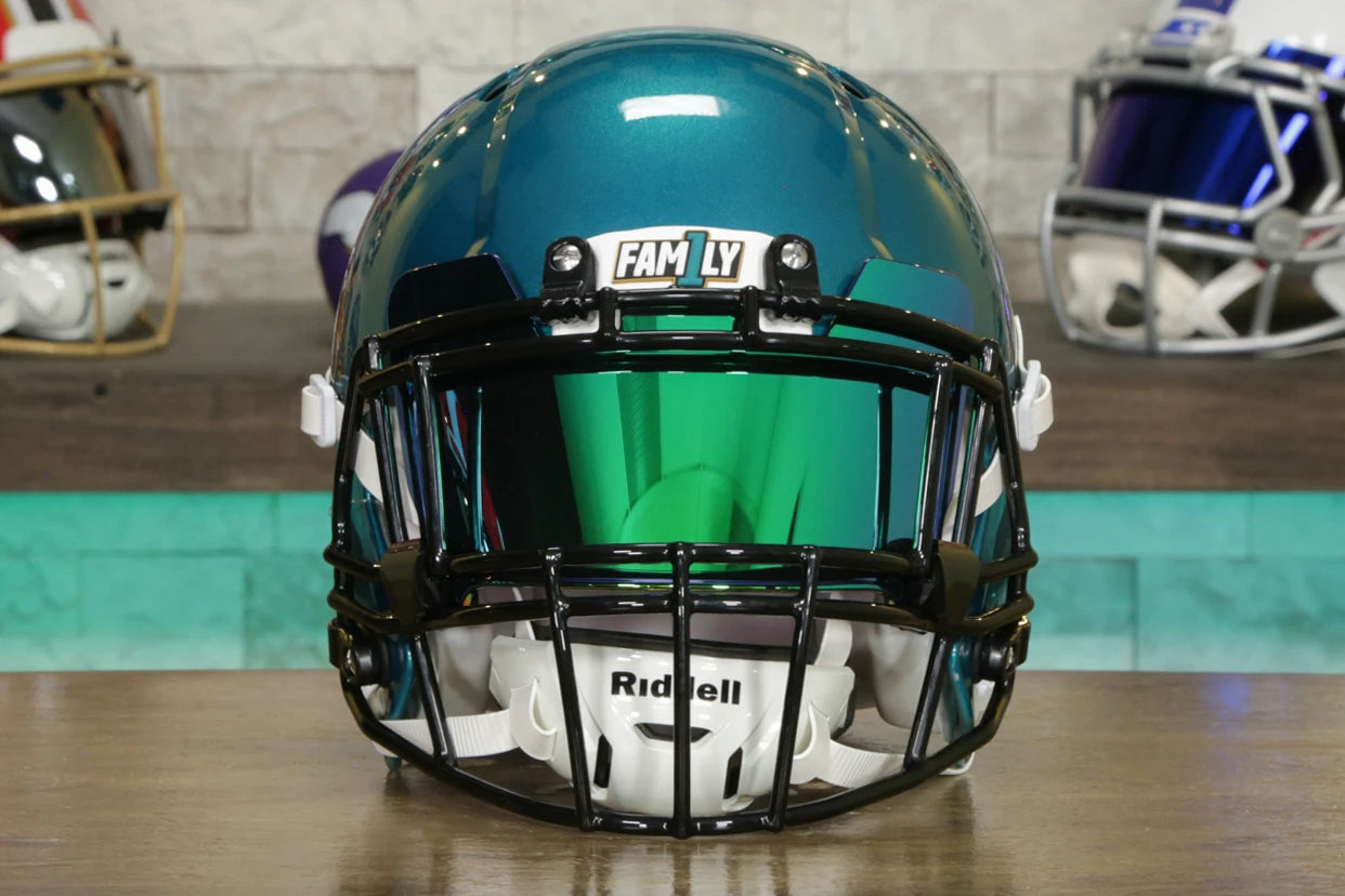 chrome visor football helmet Coastal Carolina Chanticleers Riddell Speed Authentic Helmet